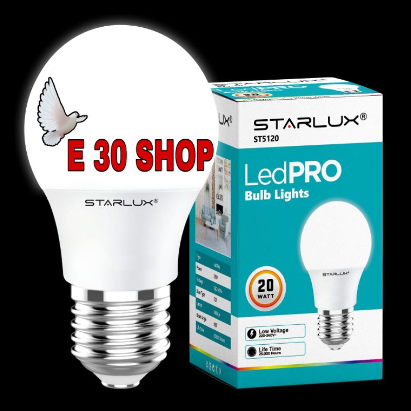 Bohlam Lampu LED PRO Buld lights Starlux 20 Watt Cahaya Putih