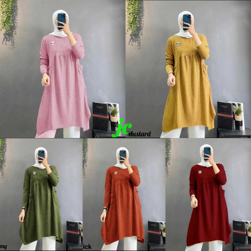 JCZR - Madly Tunik / Tunik Knit Wanita Muslim Terbaru