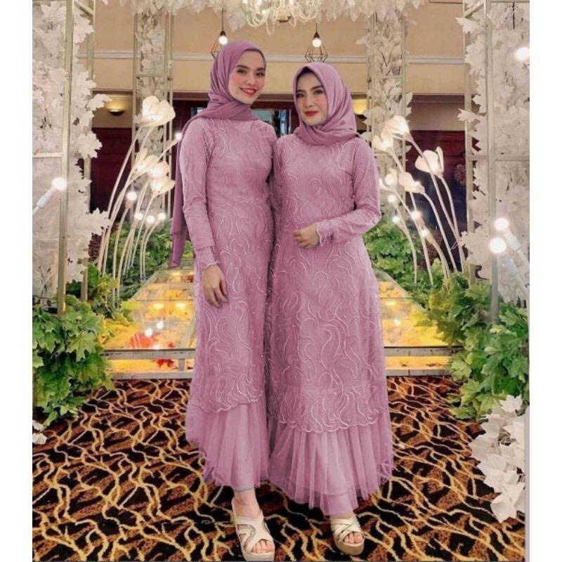 BISA COD MAXI DRESS BROKAT GERALDINE DRESS BRUKAT | GAMIS   | GAMIS PESTA OUTFIT KONDANGAN KEKINIAN SERAGAM BRIDESMAID