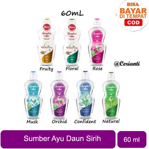 Sumber Ayu Pembersih Kewanitaan Daun Sirih Musk | Orchid | Confident | Rose | Natural 50 ML