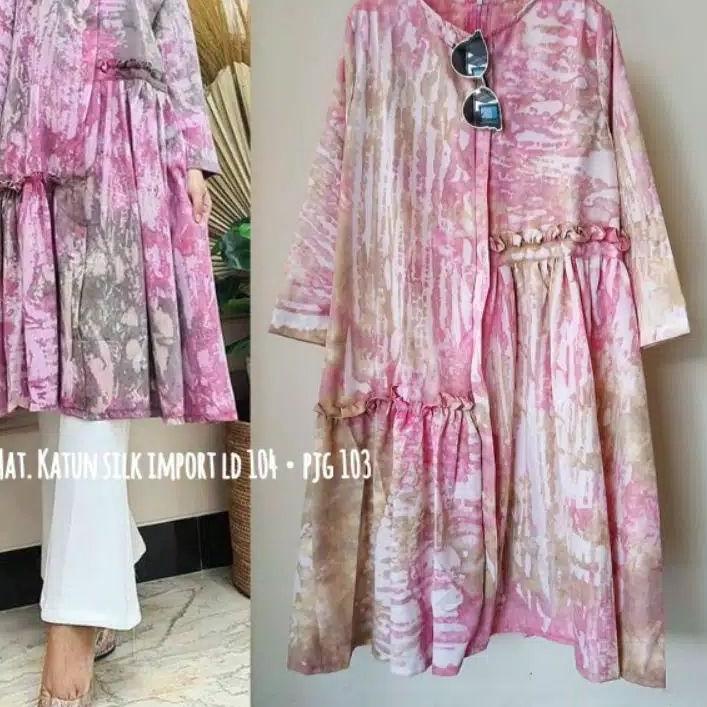 tunik jumputan / tunik terbaru / tunik terlaris / tunik jumputan micro