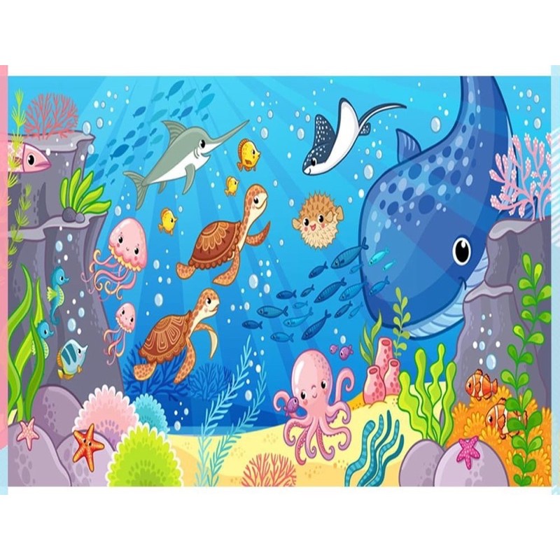 DIY diamond painting hiasan dinding Sea World