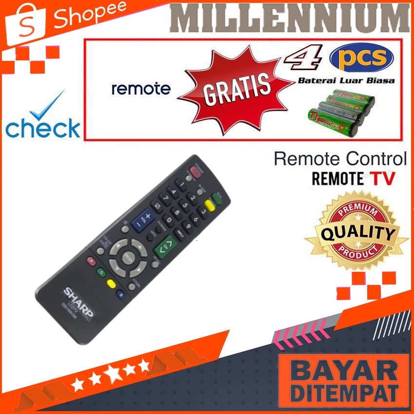 Remot Remote TV Sharp Aquos LCD LED GB016WJSA LC-24SA40001 LC-32LE340M