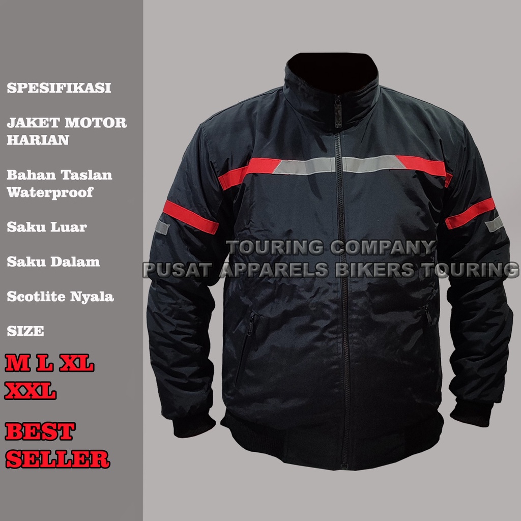 JAKET MOTOR PRIA ANTI AIR  JAKET TOURING PRIA RIDING HARIAN