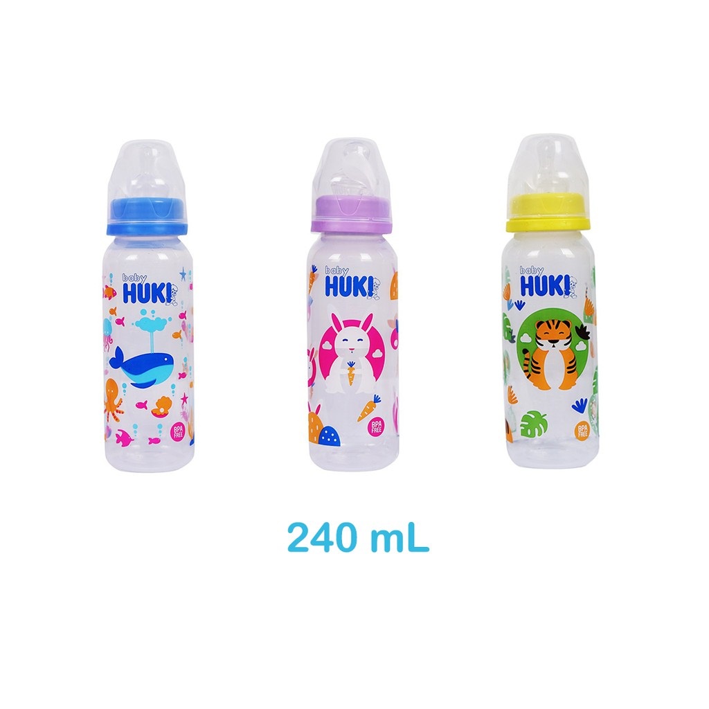 BABY HUKI Baby Bottle Animal Series 60 mL 120 mL 240 mL botol dot minum susu bayi HALAL (VIC)