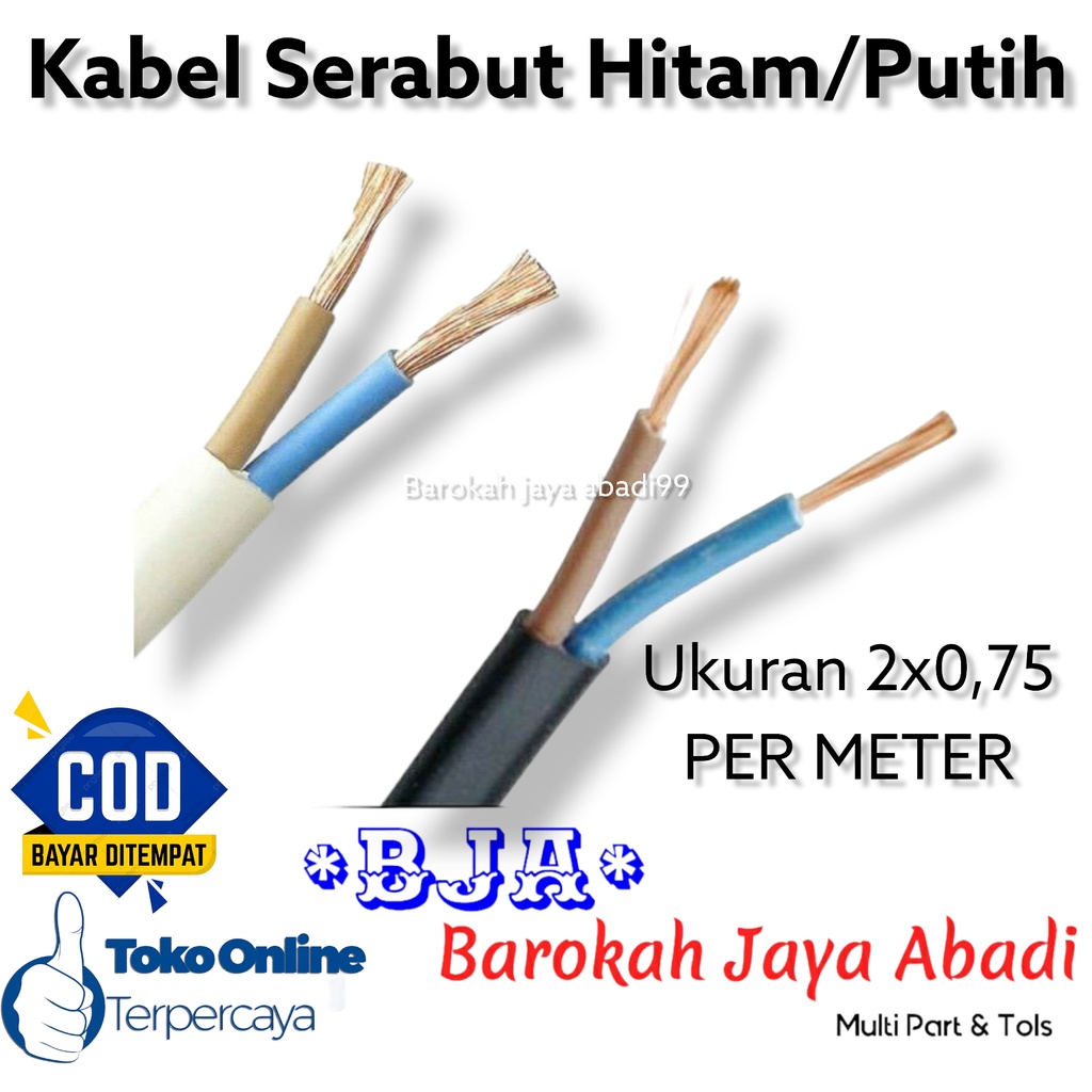 Kabel Serabut NYYHY 2x0,75 2x0.75 TRILLION Kabel NYYHY 2x0,75mm 2x0.75mm