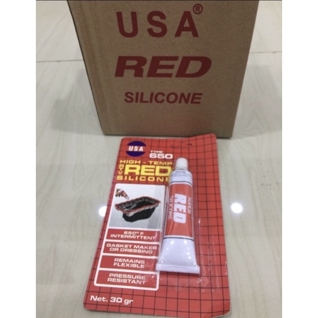 

RED KECIL 30gr Lem red kecil 30gr usa Lem packing merah kecil 650 Lem silicone red lem kecil USA Lem red small 30gr