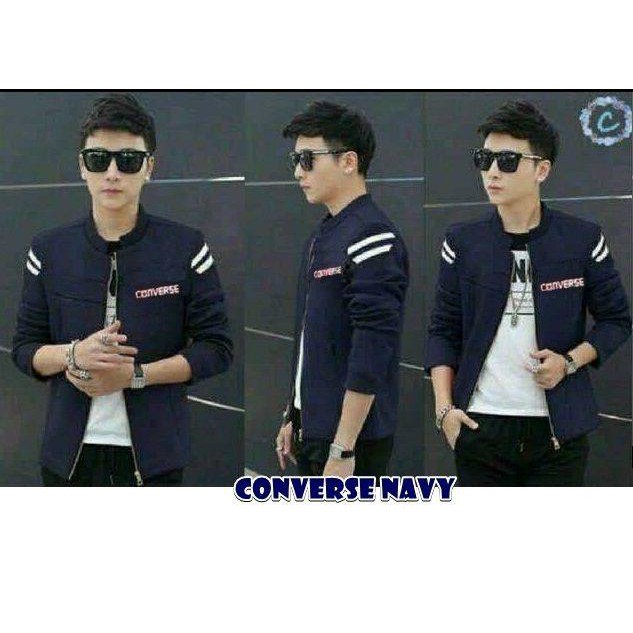 Jaket JAKET CONVERSE NAVY  TP 07 Jaket Pria / Cowok