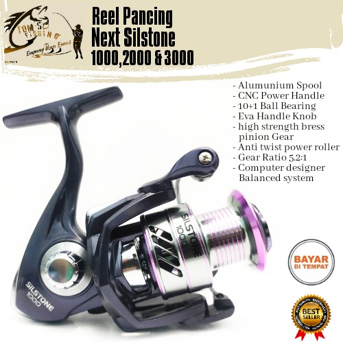 Reel Pancing Next Silstone 1000,2000,3000 &amp; 6000  (10+1Bearing) Power Handle