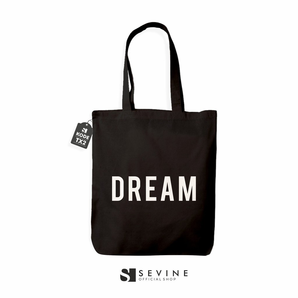 Sevine Totebag Sablon Tas Fashion Wanita Tote Bag Resleting quote motivation - TX