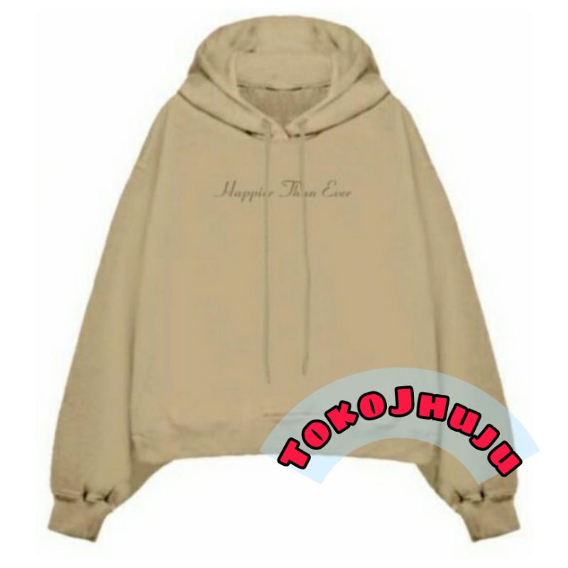 Hoodie Jumper Billie Eilish Happier Than Ever sablon Cream