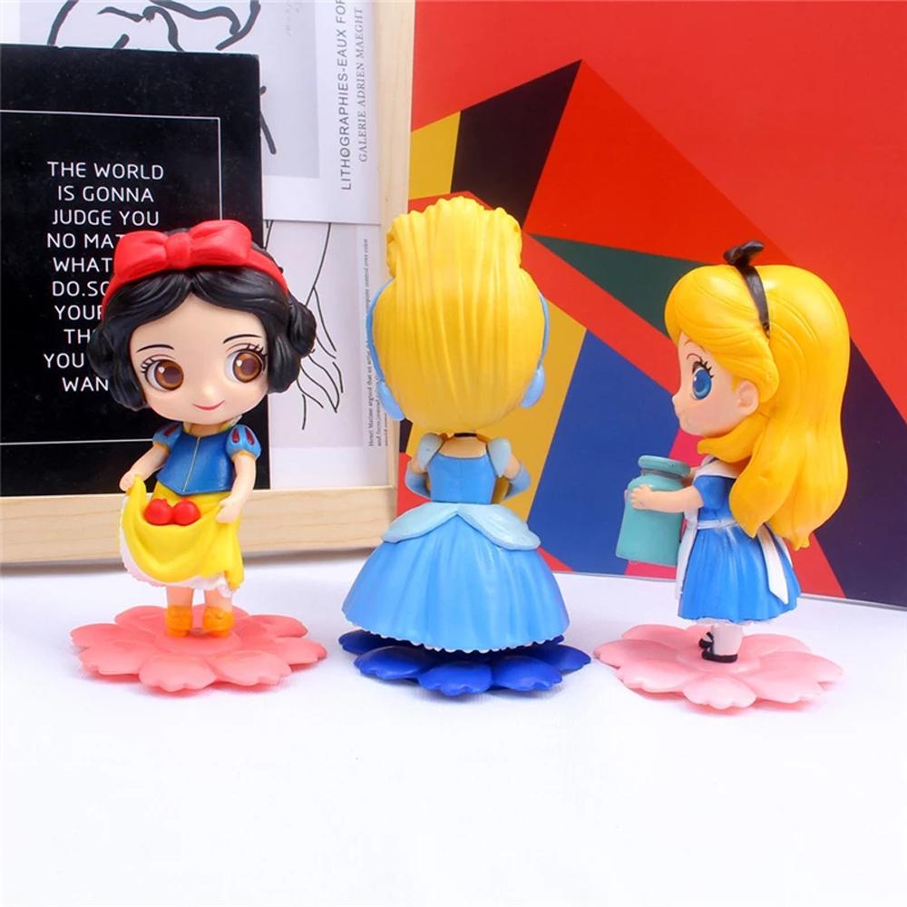 Agustinina Princess Action Figure Hadiah Natal Lucu Princess Figure Mainan Princess Belle PVC Snow White