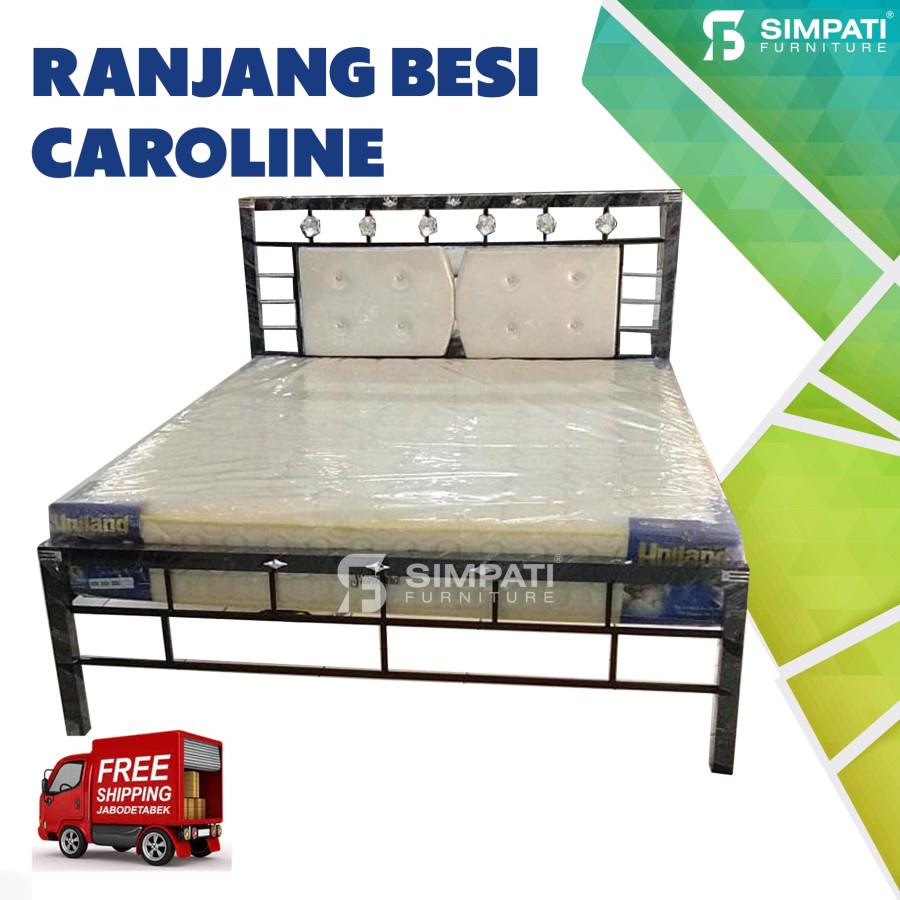 Ranjang Besi Caroline (Tanpa Kasur) - 90x200