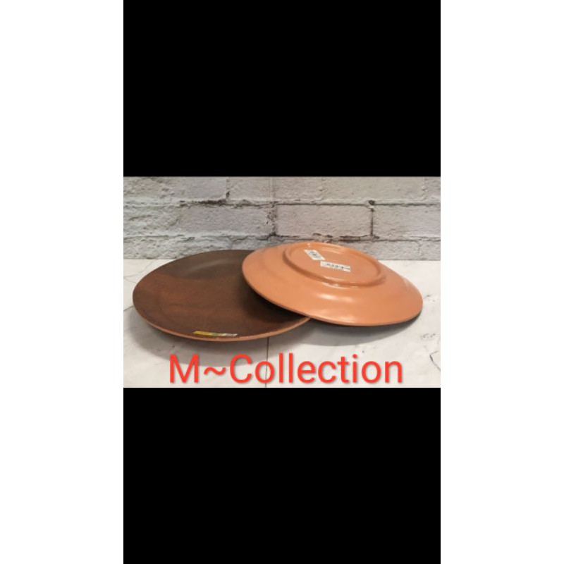 GOLDEN DRAGON 8 Inch Piring Ceper Melamine Motif Kayu Baru Bs COD