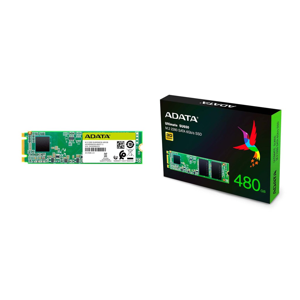 Adata SSD 480 GB M.2 M2 2280 Ultimate SU650 480GB