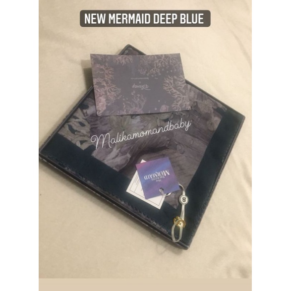 Buttonscarves the little mermaid deep blue