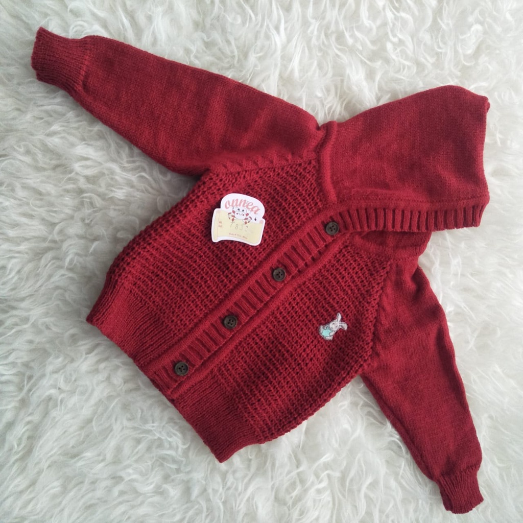 Jaket Bayi Rajut Onnea Warna Topi Laki Perempuan-38
