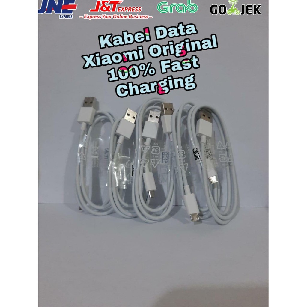 Kabel data Xiaomi Original 100 persen 2A Micro USB Fast Charging Logo Petir