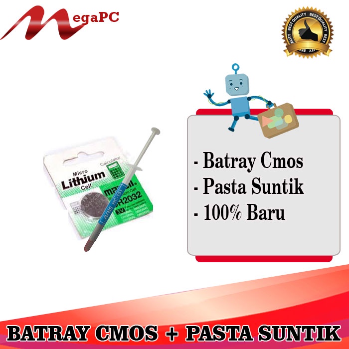 Batray Cmos 1 Keping Plus Pasta Suntik