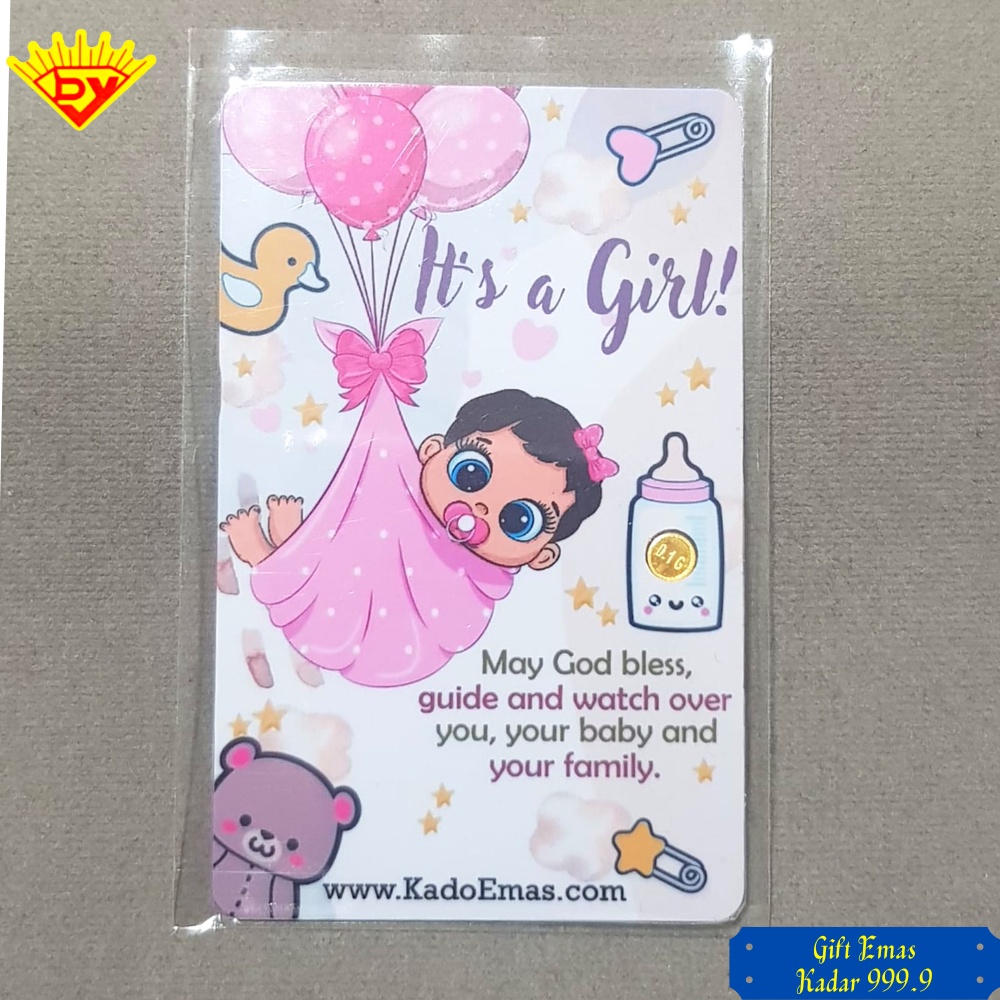 Gift Kado Emas 0.1 Gram Buat Bayi Perempuan