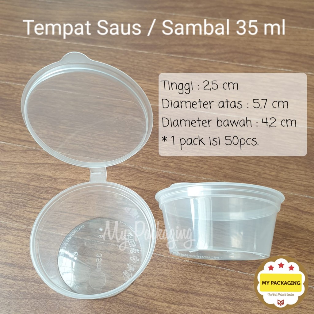 Tempat Saus SAUCE 35ml / Cup Sambal / Thinwall Sauce cup (50set)