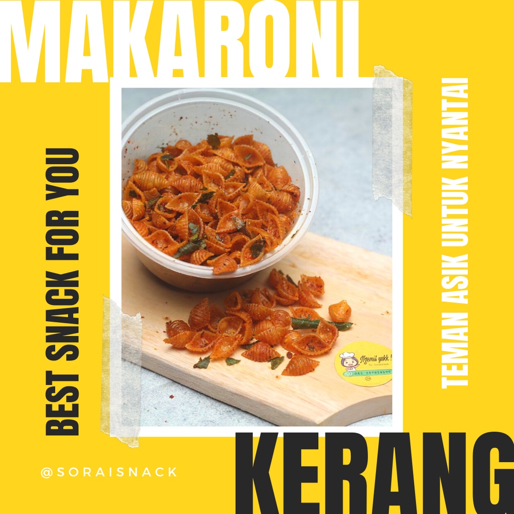 

(Sorai.snack) Makaroni Kerang 200 g Aneka rasa|Makaroni |Snack|Jajanan