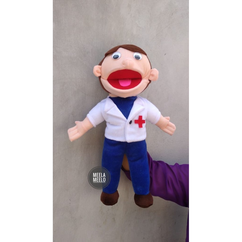 Boneka Tangan Muppet Profesi Dokter Perawat Murah |Mainan Edukasi Anak