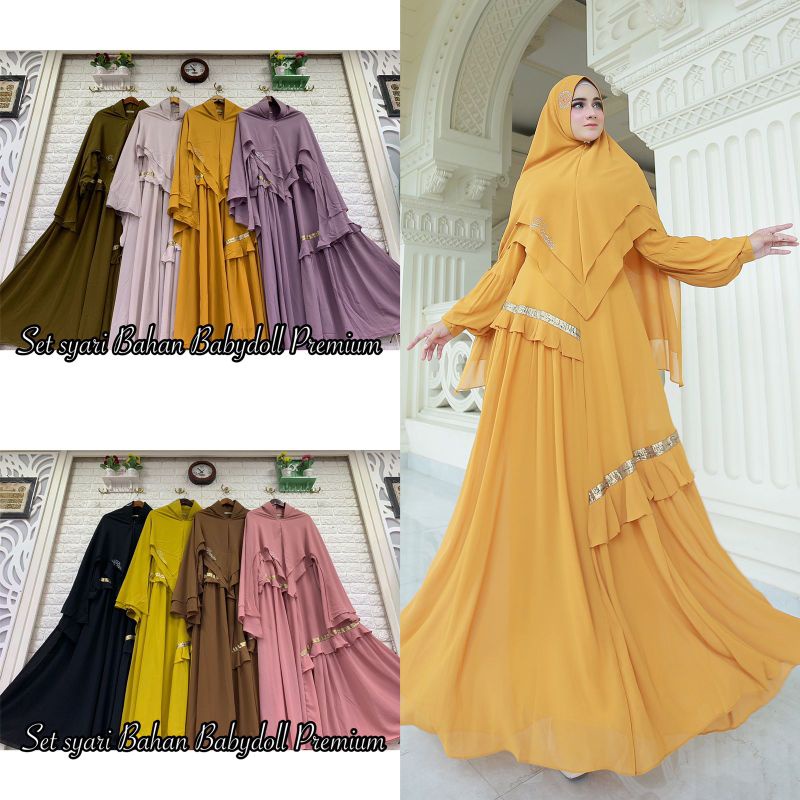 ORIGINAL GAMIS set syar'i terbaru dari Annisa*▪️Bahan  : babydoll premium