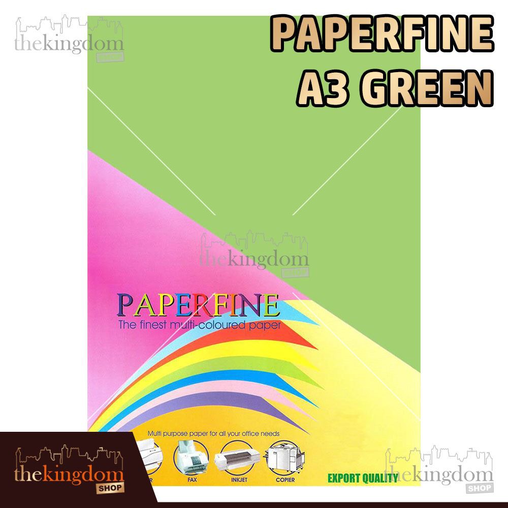 

Paperfine Kertas HVS Warna A3 Green Hijau Ijo / Isi 25 Lembar