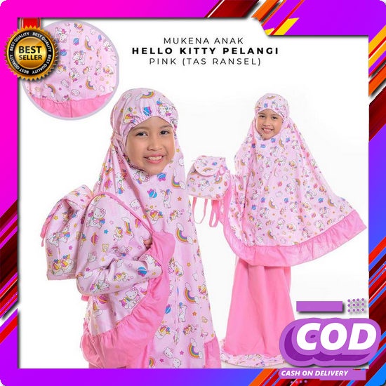 Ramadhani Kids Mukena Anak Original Raqumi Mukena Anak Premium Rayon Mukena Anak Katun Hello Kitty P