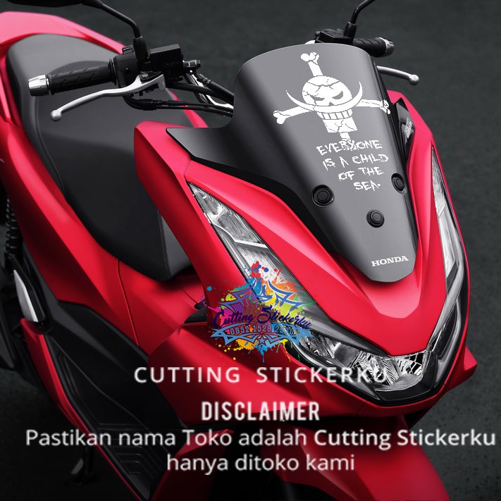 Cutting Stiker Shirohige Cracked Variasi Motor Mobil Sticker One Piece Timbul Keren Nyala Dasbor Spakbor Visor Body Kaca Helm Laptop Hologram Reflective Tahan Air Whitebeard Bodi Samping  Jepang Matic Scoopy Vario Beat NMAX PCX Vespa Pickup Windshield