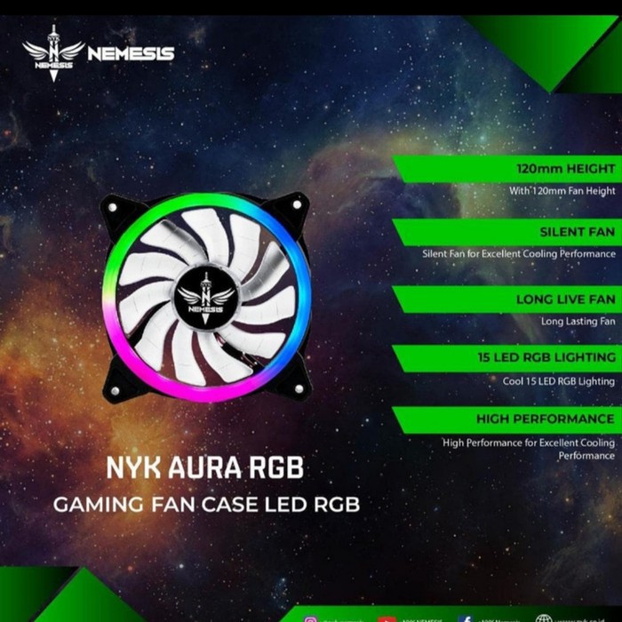 Fan Casing Gaming NYK Nemesis AURA RGB 12CM