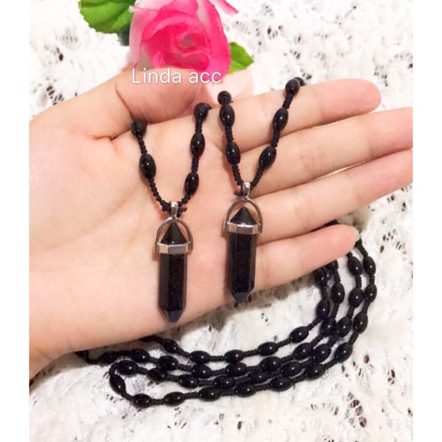 kalung giok asli warna giok hitam