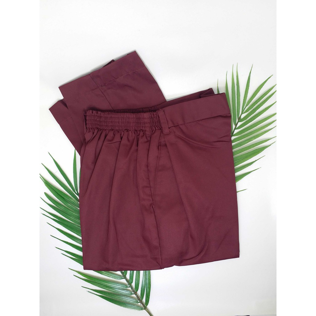 Cyc  ARZ Celana Baggy Pants Maroon Wanita American Drill Premium Fashion Casual Kekinian Trendy OOTD