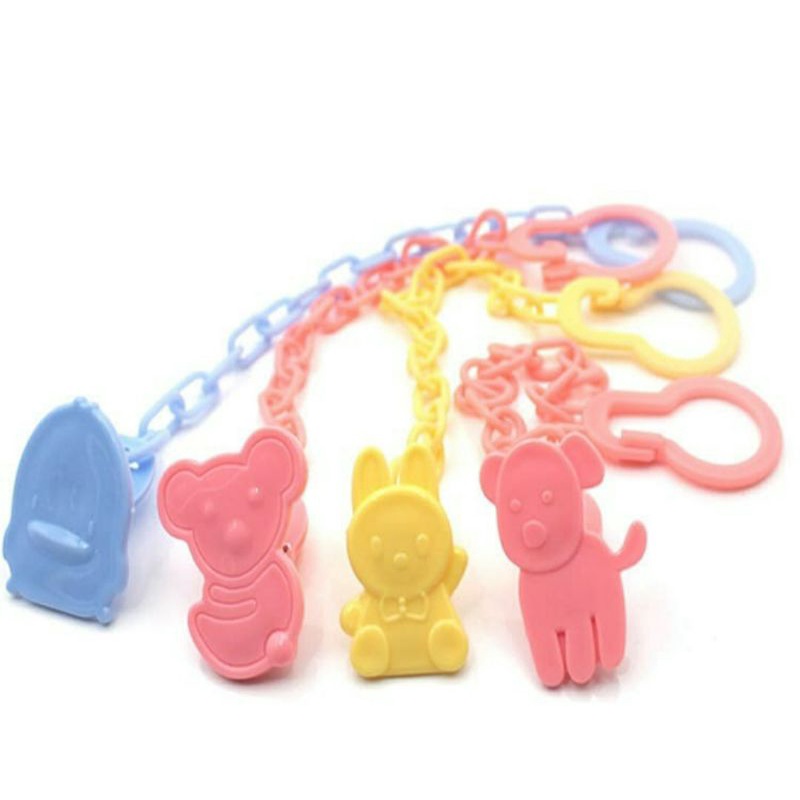 Tali Gantungan Empeng Baby Klip Rantai Penjepit Dot Bayi Teether Clipper Pacifier Holder