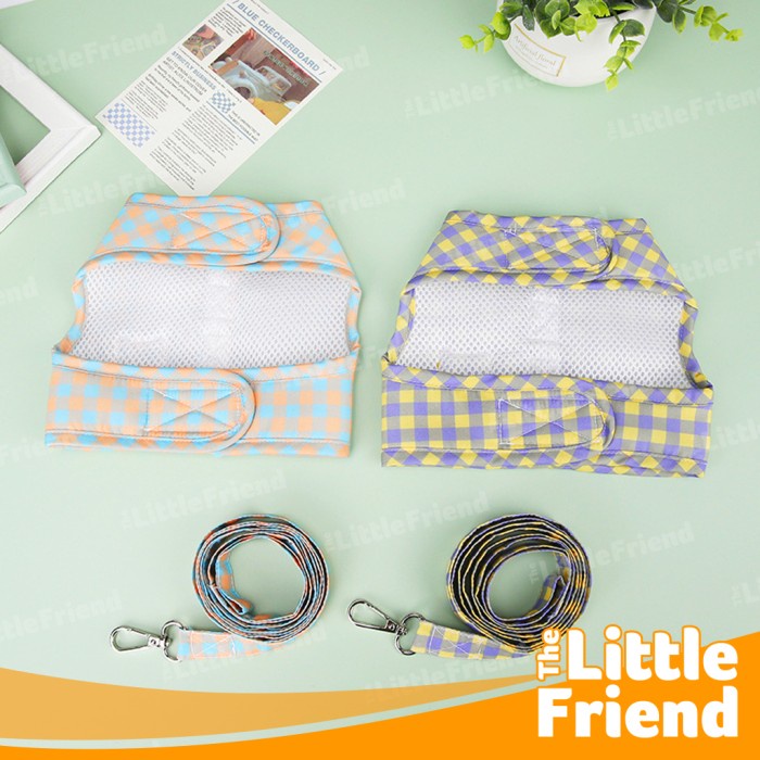 Leash Harness Set Baju Anjing Kucing Plaid Bear Cross Border Proxy