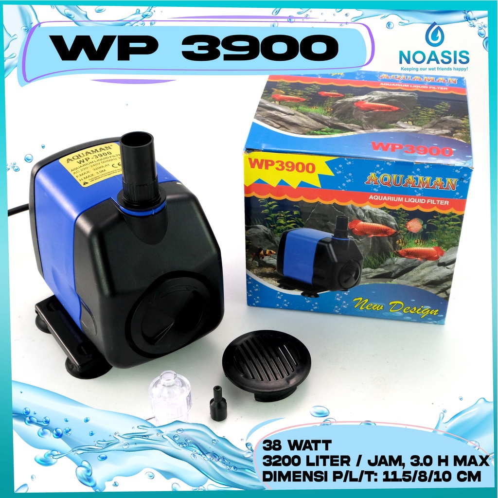 POMPA CELUP AQUAMAN WP 3900 WP-3900 AQUARIUM AQUASCAPE AKUARIUM LOW WATT / WAT RENDAH