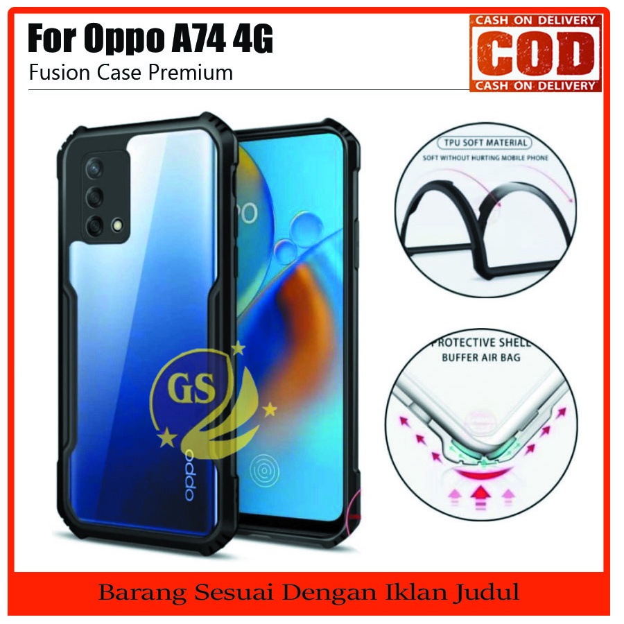 Case Bumper Ipaky XUNDD Oppo A95 4G / Oppo A16 2021 Oppo A74 4G / A74 5G A15 A15s A54 A33 A53 A52 A92 2020 Camera Protection Case Armor Fusion Shockproof Premium Transparan Casing Mika