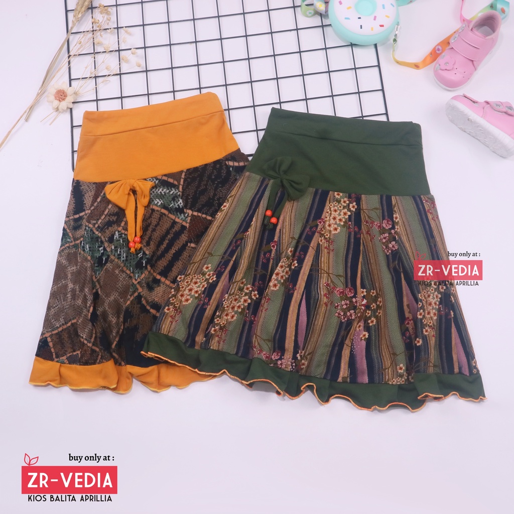 Rok Pita Amanda uk. 7-9 Tahun / Rok Anak Perempuan Murah Skirt Pendek Polos Bawahan Lucu Grosir Adem