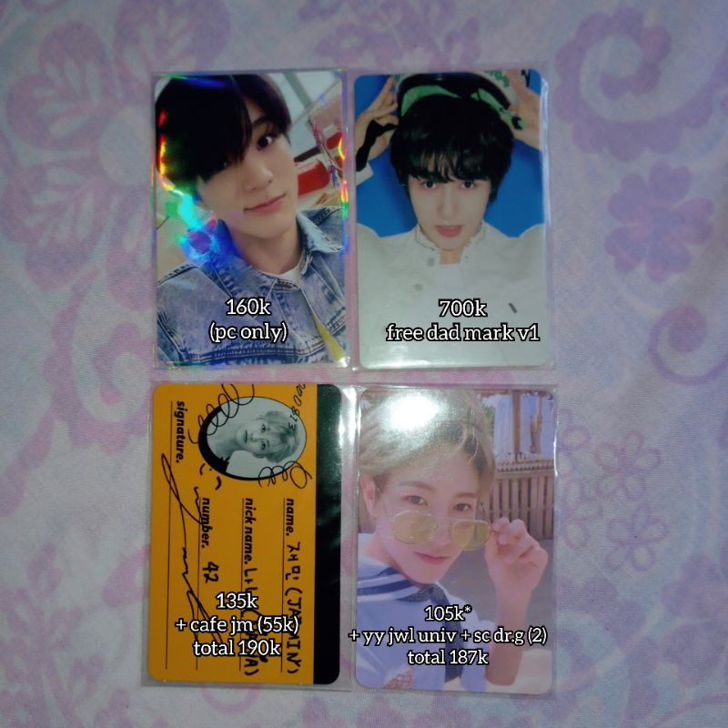 PC NCT DREAM Jeno Minibag Crew card  cc WGU cafe jaemin Renjun we young cashbee we boom