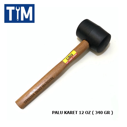 Palu Karet 12 OZ Gagang Kayu / Rubber Hammer