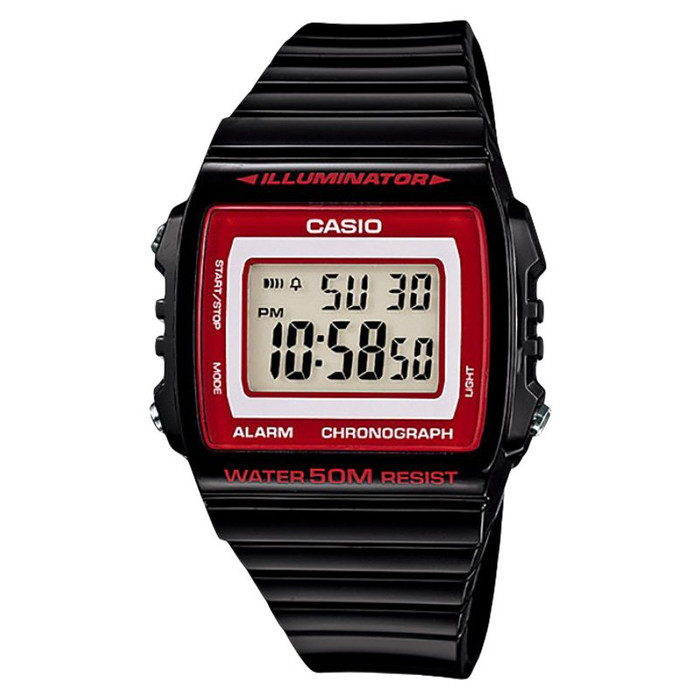 Casio Standar W-215H-1A2VDF Alarm Chrono WR 50M