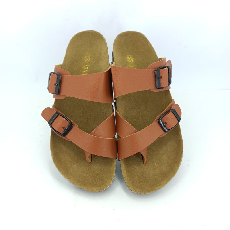 Sandal Wanita Casual Sendal Slop Puyuh Birken Motif Kekinian Andis AF19