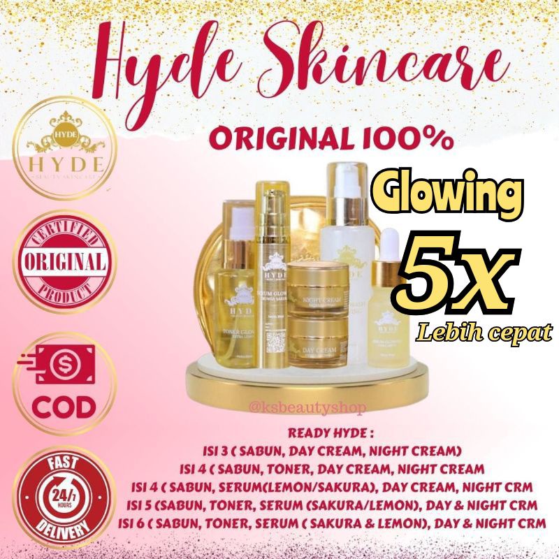HYDE BEAUTY SKINCARE ORIGINAL AMAN UNTUK BUMIL DAN BUSUI PAKET WAJAH SKINCARE SECINCER SKINCERE SKIN
