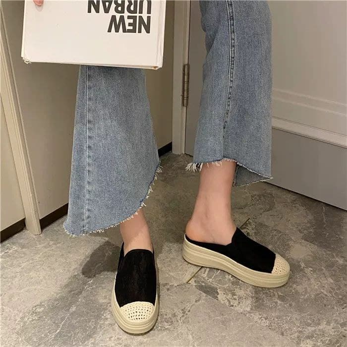 SS30026 slip on wanita import terbaru sepatu selip termurah wanita sepatu flat kekinian cod jakarta