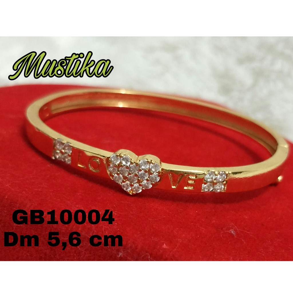 GB10004-Gelang Bangkok Love-Dewasa-Perhiasan lapis emas 22k