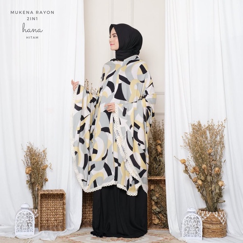 MUKENA TRAVELING BALI RAYON 2 IN 1 DEWASA / RUKUH BALI RAYON HANA