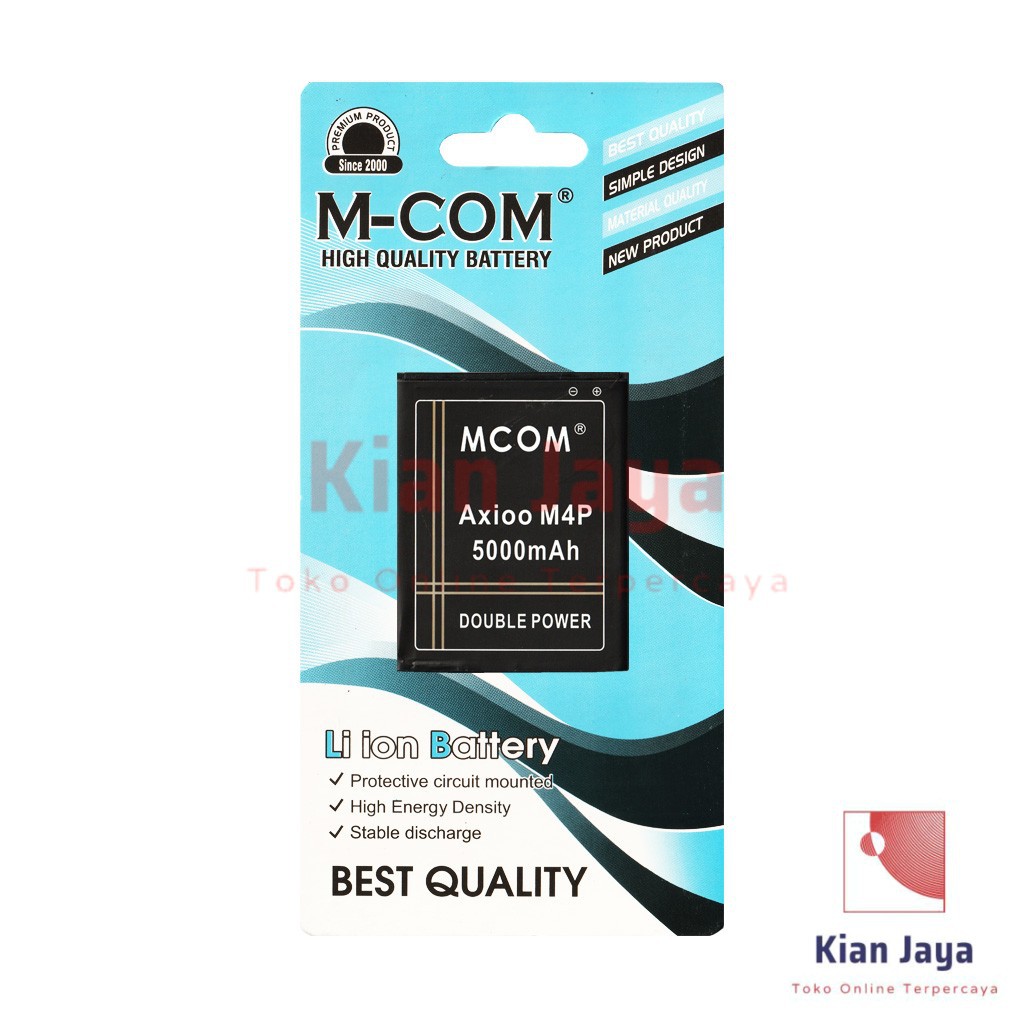 MCOM Baterai Hp Axioo M4P PLUS M3 M4N Original Double Power Batre Batrai Battery Ori Axio