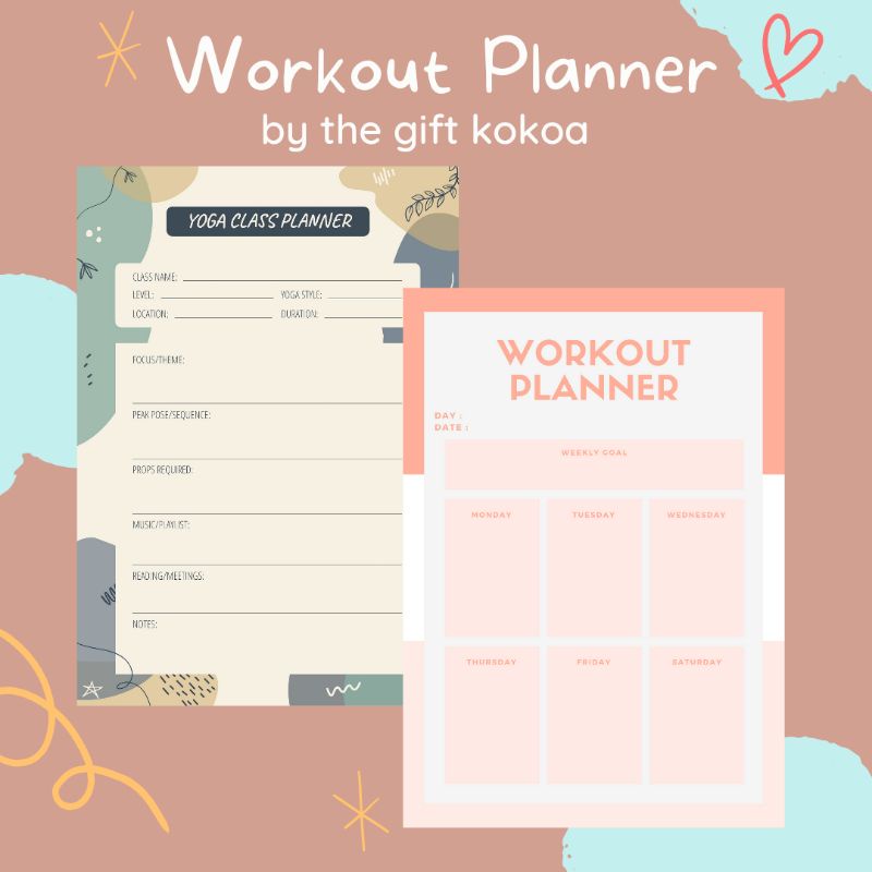 

Loose Leaf Kertas Isi Binder / Workout Planner / Yoga Planner