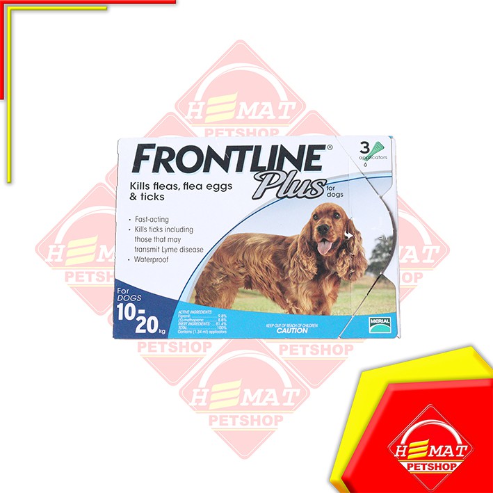 Obat kutu tetes Anjing Frontline PLUS dog berat 10-20KG per pcs